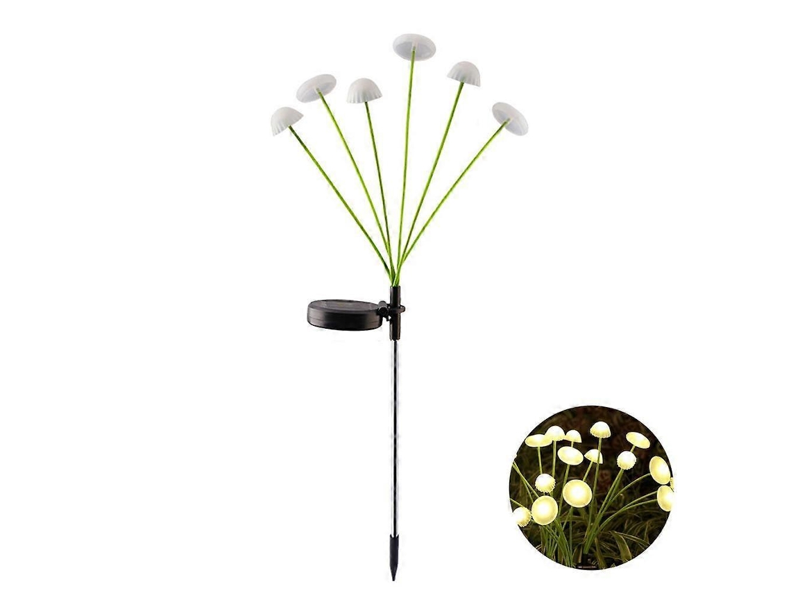 Luces LED solares para exteriores, con forma de seta, medusa o jardín. Resistentes al agua.