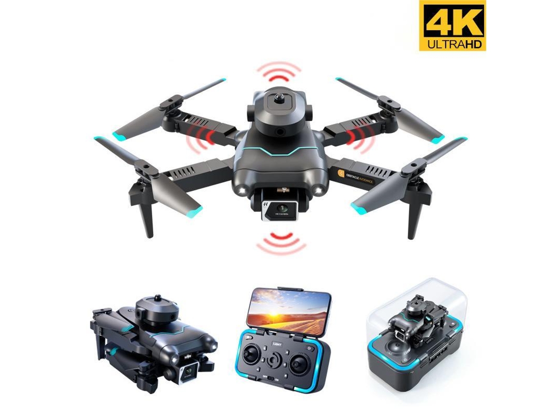 Mini Drone con cámara 4K HD Evitación de obstáculos de 360 (Cámara única - Duración de la batería: 15 min - Negro)