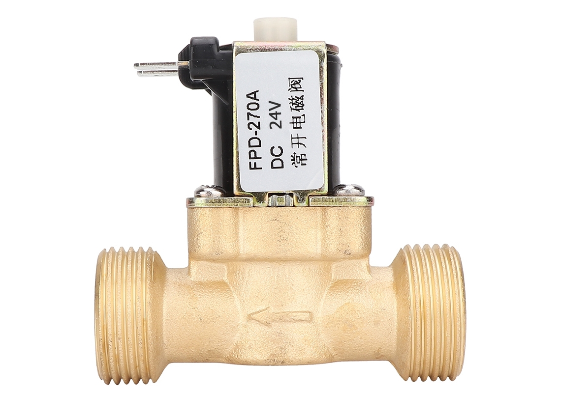Válvula Solenoide De Latón Abierta Normalmente G3/4" Interruptor De Entrada De Agua (cc24v)