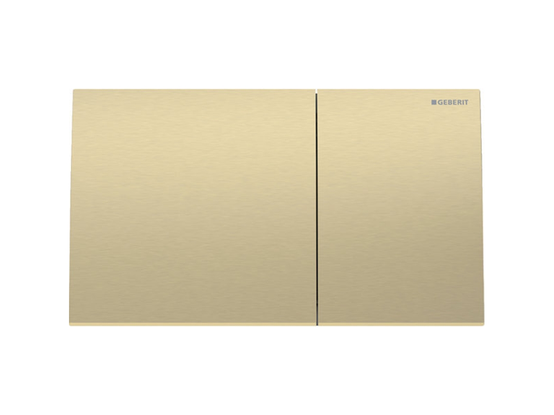 GEBERIT placa de accionamiento Sigma70 para 2 cisternas, 115.622., Color: Acero inoxidable Latón