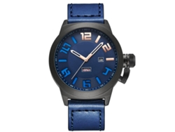 Reloj Hombre De Cuero Pu Casual Impermeable Con Fecha Semana Display De Cuarzo