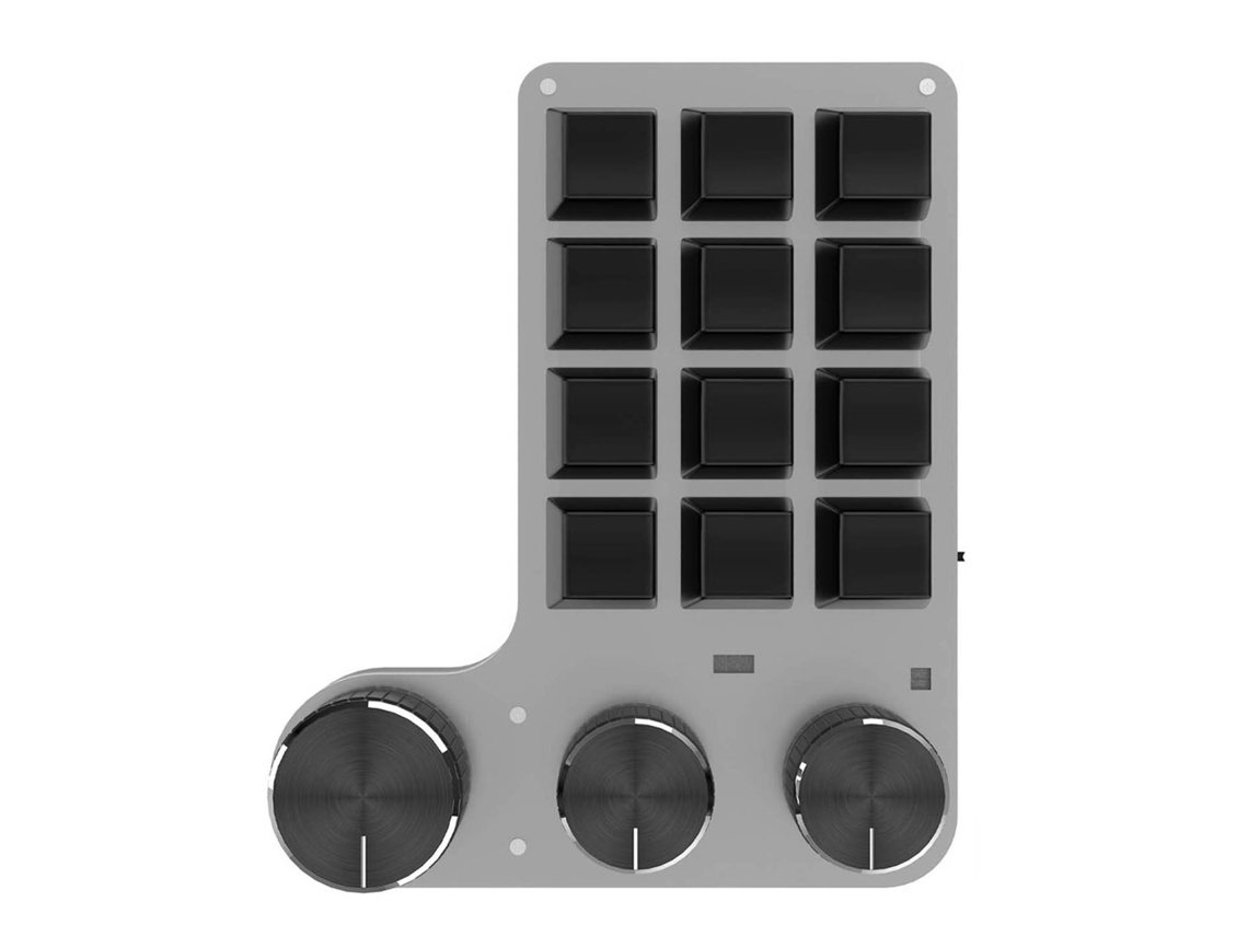 Panel De Juego 12-keys 3 Knob Red Switch Con Modo Dual Usb+bt Programable Para Pc
