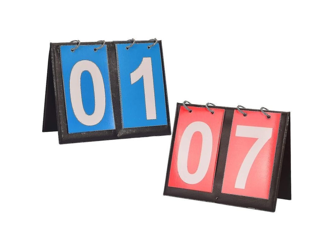 2026-tablero De Puntuación Deportivo Digital Plegable Para Fútbol Tenis Mesa, 2 Piezas Azul Rojo