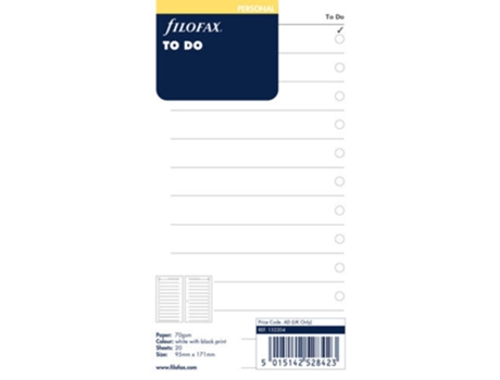 Organizador FILOFAX Personal 95 X 171 Mm 20 Hojas