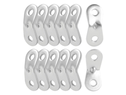 Kit 12 Reguladores De Corda Em Alumínio Prata, Ajustável Para Barraca, Acessório Outdoor Anti-vento.
