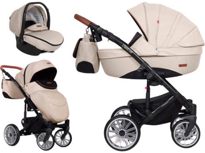 Carrito de Bebé Individual EURO-CART Delta + Grupo 0+ Isofix Ready Latte