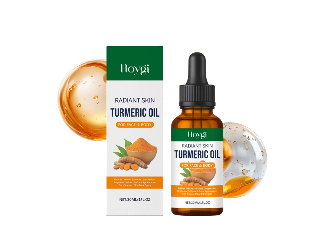Aceite esencial de cúrcuma para aclarar y eliminar manchas.
