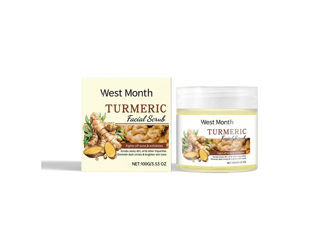 Exfoliante corporal natural de cúrcuma para una limpieza profunda.