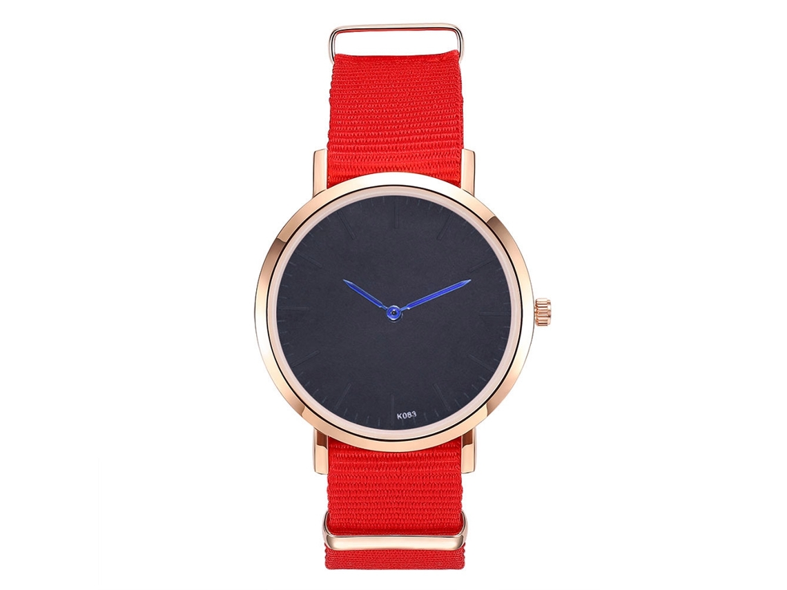 Reloj De Cuarzo Con Correa De Lona Nylon Para Hombres Y Mujeres De Ocio