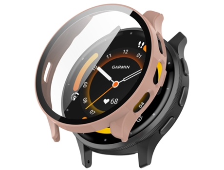 Garmin Venu 3S Part + Funda protectora de reloj integrada con película templada (Rosa)