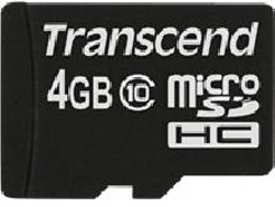 Tarjeta de Memoria TRANSCEND 4GB microSDHC