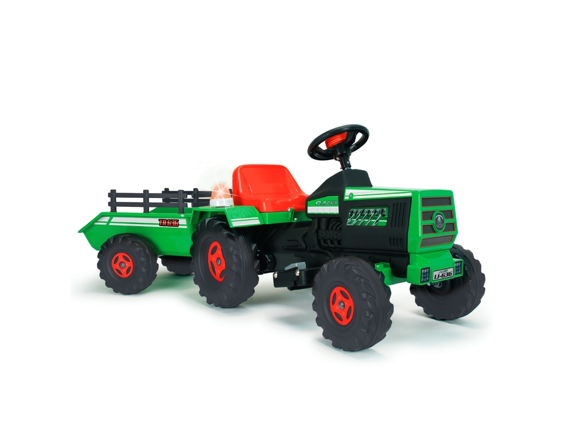 Tractor INJUSA Basic 6V Verde (Edad Mínima: 12 Meses - 136 x 52 x 50 cm)