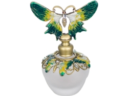 Botella Perfume Verde de Metal 10X5X7cm Aceite Esencia