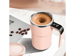 Taza De Café Magnética Automezcladora Con Indicador De Temperatura, Taza De Café Magnética Automezcladora Automática (rosa)
