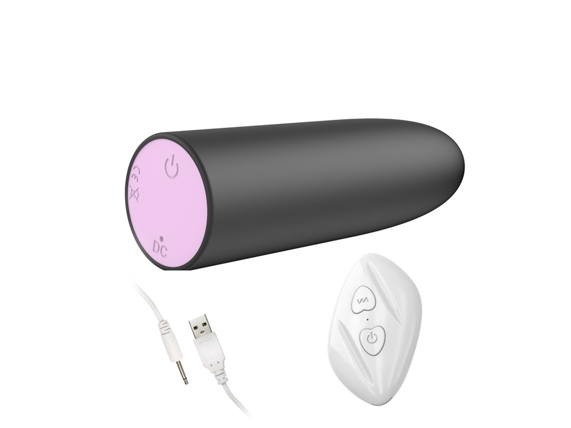 Vibrador De Bala Recargable Con Control Remoto Inalmbrico De 10 Frecuencias Para Mujeres (negro) Yizhood