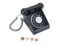 Ats-juguete Teléfono Vintage Con Dial Para Niños Juguete Teléfono Inalámbrico Retro Educatsivo De Madera Para Rol