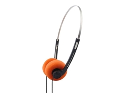 Auriculares supraaurales con cable 2026dn: ligeros, plegables, con almohadillas suaves para los oídos, ideales para estudiar, correr y escuchar música. Color negro/amarillo.