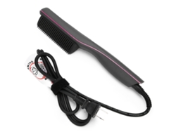 Pente Rectificador Eléctrico De Pelo Antiquemadura Cepillo Rectificador De Barba Gris