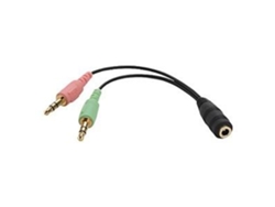 Adaptador de conector de 3,5 mm con salida de audio y entrada de micrófono Stelasplen (mm/mm)