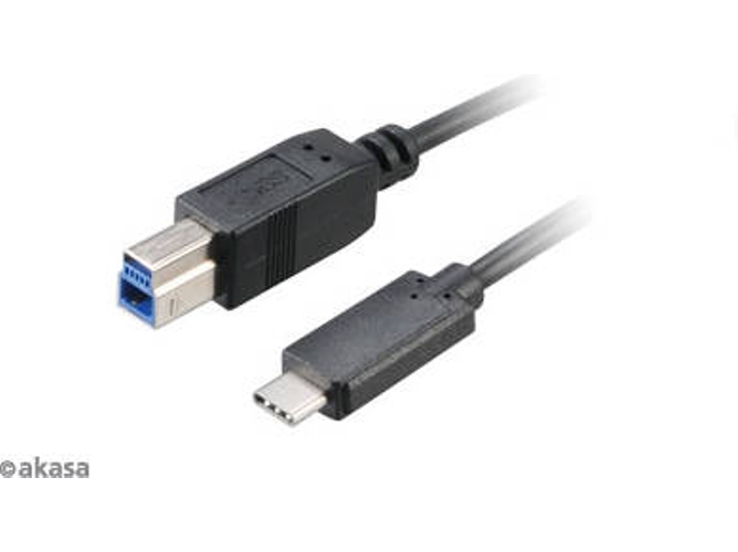 Cable USB AKASA (USB - USB - 1 m - Negro)