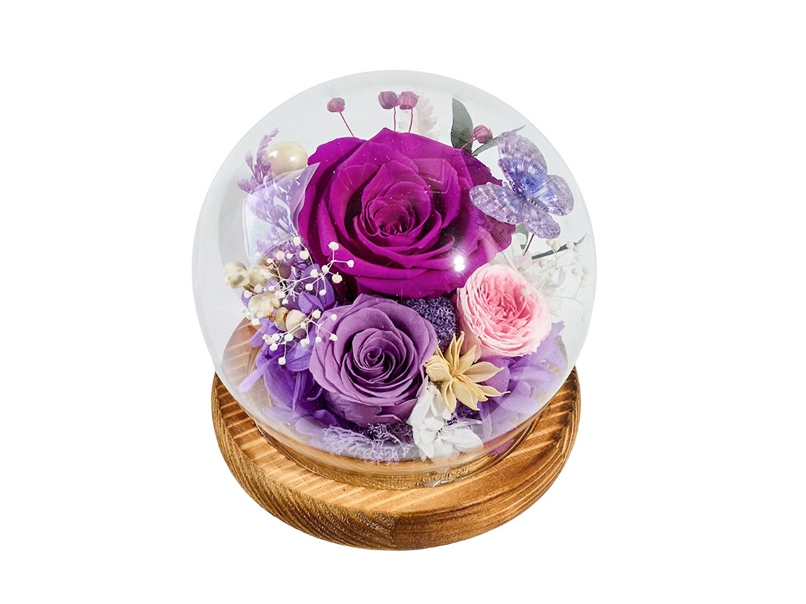 Rosas preservadas en cúpulas de cristal para cumpleaños, Navidad, San Valentín, bodas, Acción de Gracias y regalos del Día de la Madre.
