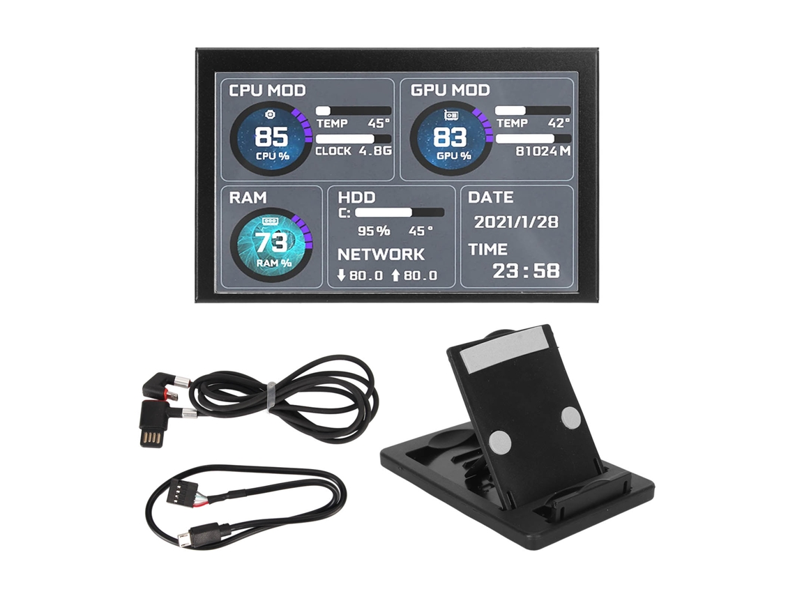 Pantalla Mini (monitoreo De Temperatura De Cpu Y Visualización De Datos De Ram)