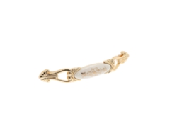 Tirador Para Muebles De Zamak Y Porcelana Distancia Entre Centros De 128 Mm Chapado En Oro Lote De 6mm