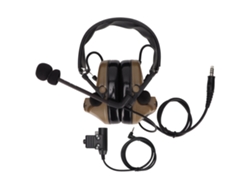 Auriculares de grado militar con reducción de ruido y captura de sonido.