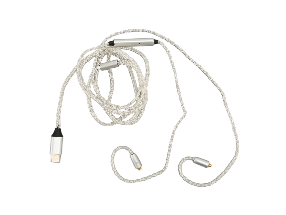 Cabo Type C Para Mmcx Com Microfone, Substituição Para Fones Se215 Se315 Se535 Se846 Ue900 Branco 3.9ft
