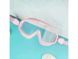 Gafas De Natación Modernas, Transparentes, Con Montura Grande Y Antivaho Para Hombre Y Mujer, Color Rosa.