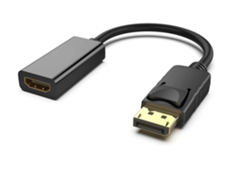 Convertidor Displayport A Hdmi, Conector Hdmi Hembra Con Audio, Resolución De Imagen 4k Full Hd, Sonido Estéreo Para Portátil, Televisor Y M