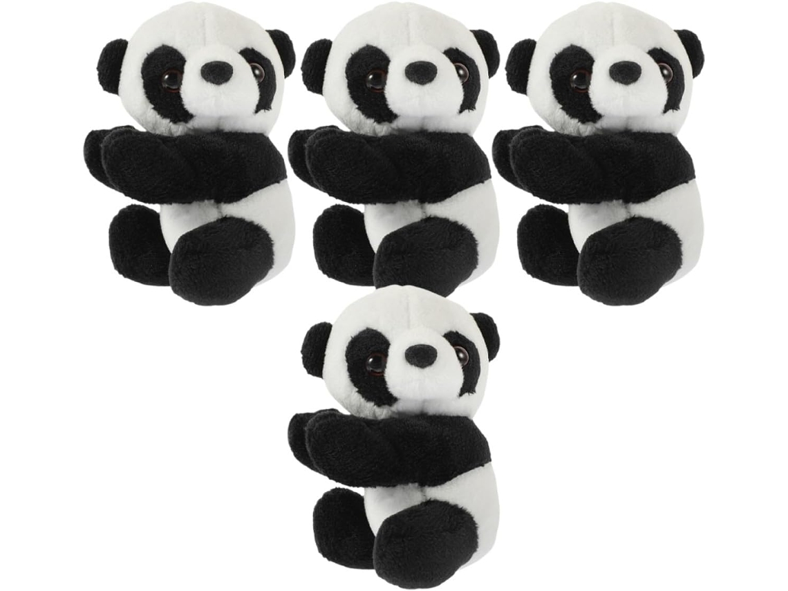 Juego De 4 Clips De Fotos De Peluche Suave Con Forma De Panda, Clips Decorativos Para Notas Para La Oficina Y El Hogar.