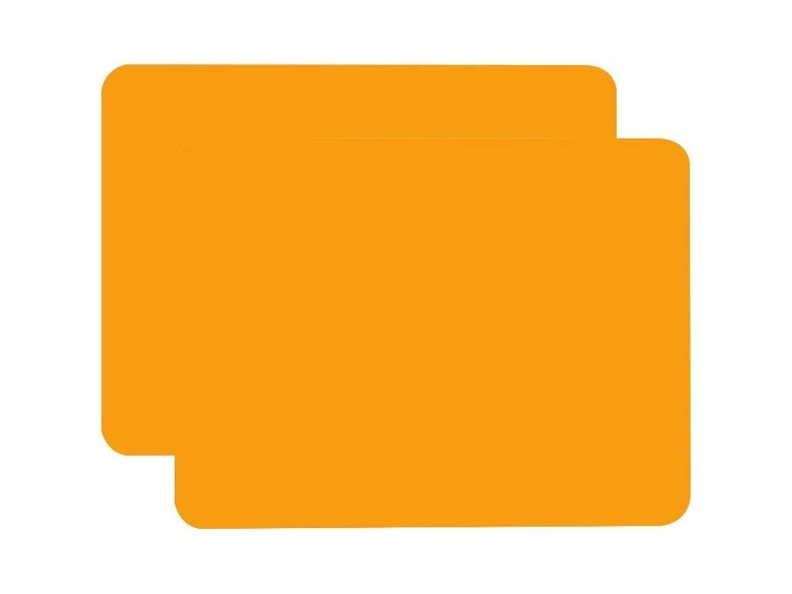 Tapete De Silicona Impermeable Y Antiadherente Para Hornear Y Servir, Color Naranja, 2 Unidades (40x30 Cm)