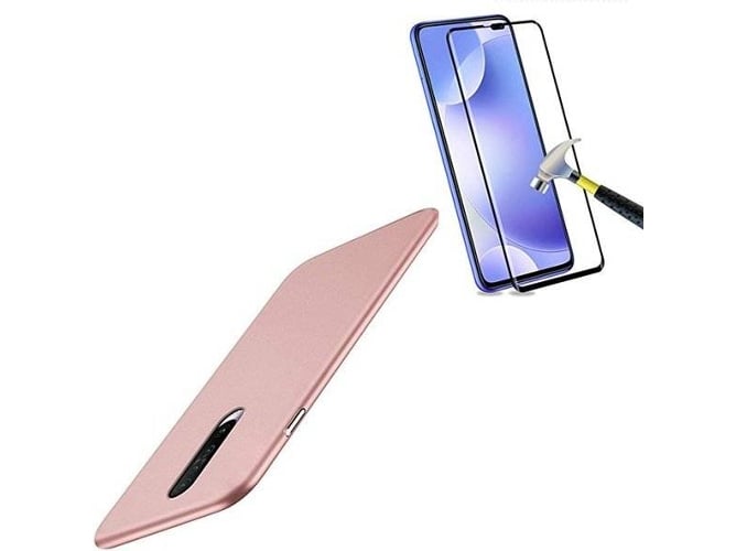 Kit Carcasa y Protector de Cristal Templado 5D Full Cover Xiaomi Mi 10T PHONOCARE SlimShield Rosa