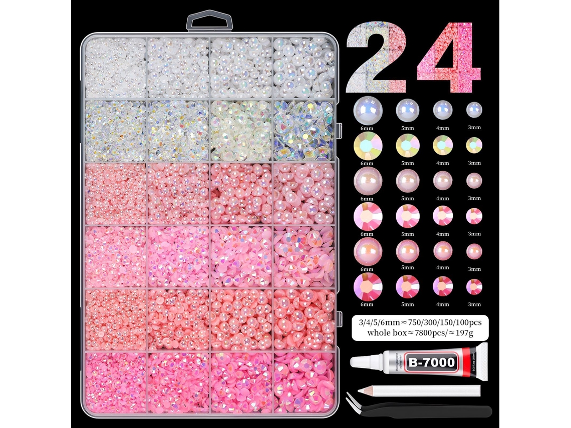Juego de diamantes de imitación para decoración de uñas, ideal para arte de uñas y manualidades CZHHMART (estilo 1)