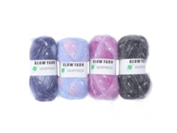 Ats-4 Rollos Hilo Luminoso 152yd Cada Uno Suave Diy Tejer Crochet Para Principiantes Artes Y Manualidades Tipo 2