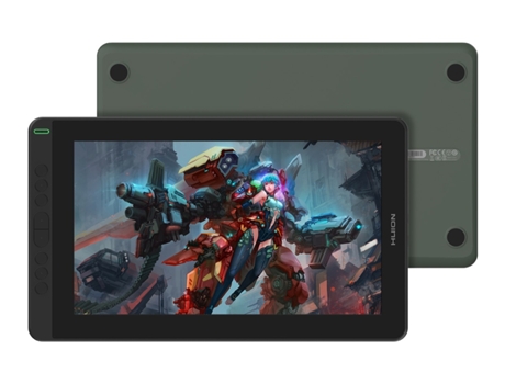 Tablet HUION Gráfico Dibujo y Pantalla Lápiz Kamvas (13.3" - Verde)