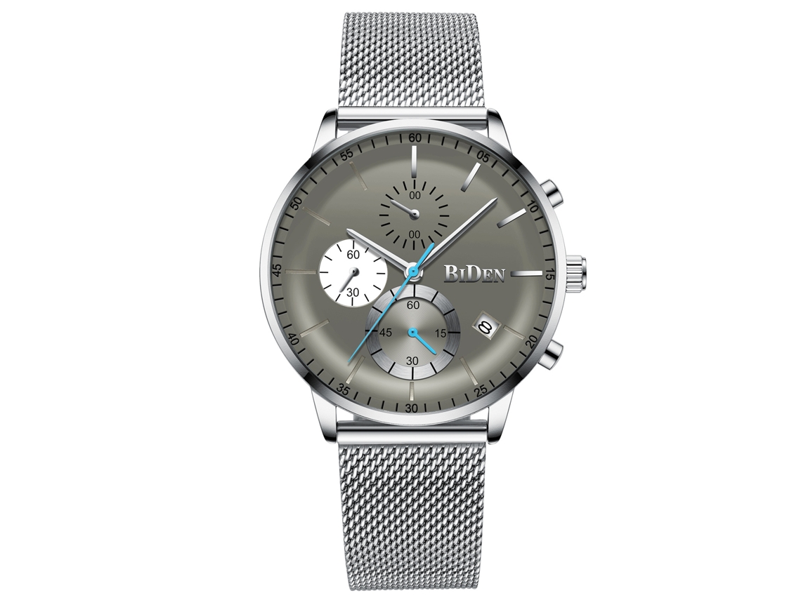 (plata) Elegante Reloj De Pulsera De Cuarzo Para Hombre Con Correa De Malla Milanesa, Ideal Para Estudiantes Y Jóvenes.