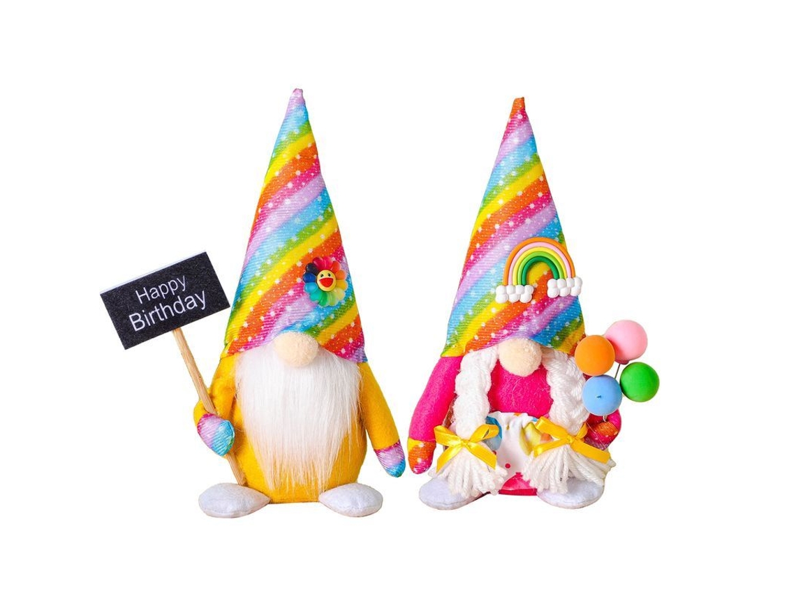 Preciosa Pareja De Gnomos, Guardianes De La Riqueza, Adornos Navideños, Regalo Estético.