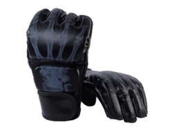 2026-guantes De Boxeo Unisex Adultos De Media Palma Para Entrenamiento De Combate Mma Y Taekwondo Protector Negro