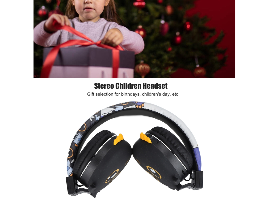 Auriculares Inalámbricos Bluetooth Sobre Oreja Para Niños, Plegables, De Dibujos Animados Y Estéreo