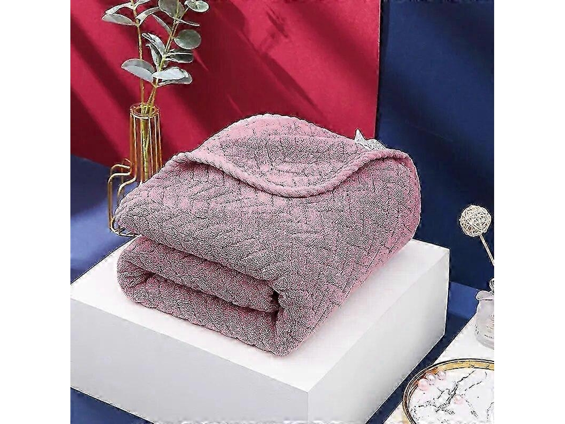 Toalla gruesa sin pelusa, de terciopelo coral de secado rápido, absorbente para el rostro, 25 x 26 pulgadas, Rosewell