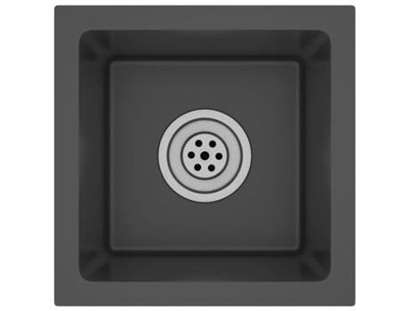 Fregadero VIDAXL Hecho A Mano Acero Inoxidable Negro