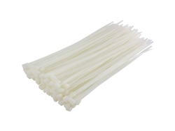 100 Bridas Blancas Y Naturales De 200 Mm X 7,6 Mm, Duraderas Y De Alta Calidad Para Uso Comercial Y Residencial.