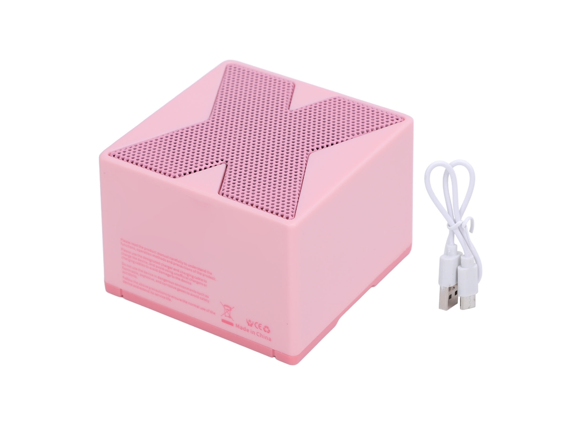 Mini Altavoz Bluetooth Inalámbrico Portátil, Resistente Al Agua Ip54, Estéreo Hifi Para Escritorio, Rosa.