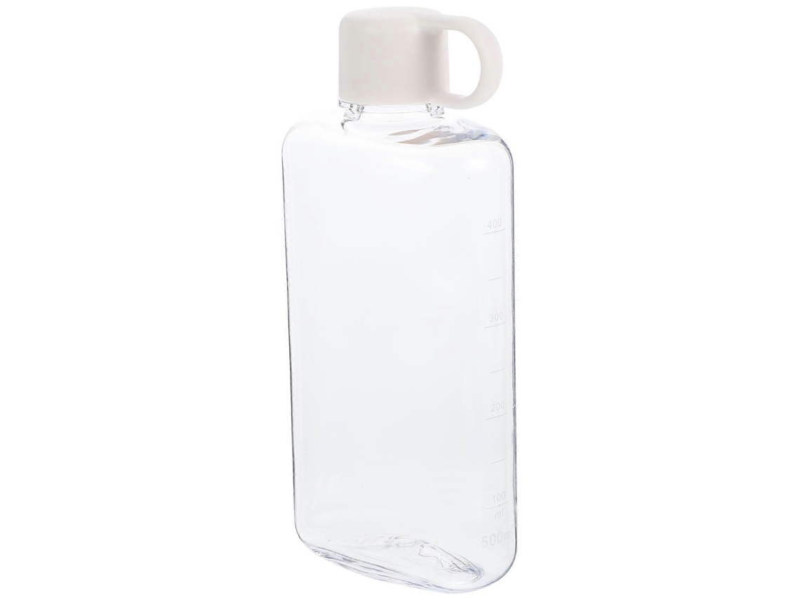 Botella de agua deportiva portátil plana con sello de copoliéster Rosewell para actividades al aire libre.