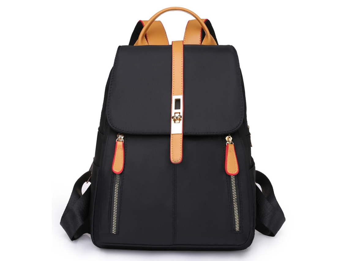 Mochila Oxford para mujer, estilo coreano, negra, gran capacidad, informal, para exteriores, Sfushos