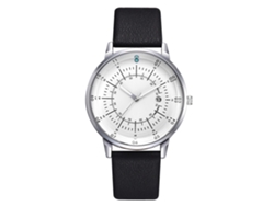 Reloj De Cuarzo Para Hombre Con Correa De Piel Sintética Y Calendario, Estilo Ejecutivo.