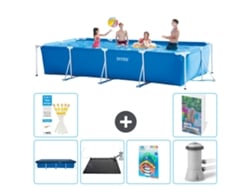 Intex Piscina Com Estrutura Retangular - 450x220x84 Cm - 7-peças S37