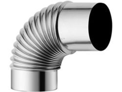 Codo De Acero Inoxidable De 90° De 6 Cm/7 Cm/8" Para Estufa De Leña Y Horno.
